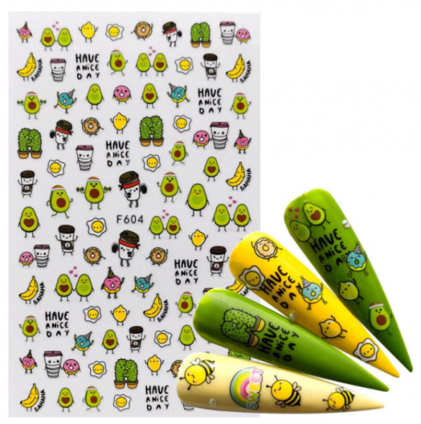 Nagelaufkleber N129 "Avocado"