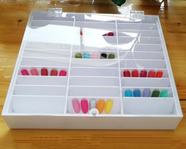 Nageltips Aufbewahrungs Box Weiß
